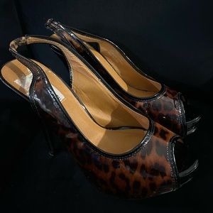 Steve Madden Platform Leopard Print Peep Toe Heels